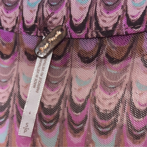 💗 FREE PEOPLE Pink Soft Mesh Button Down - Picture 4 of 6